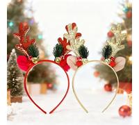 LIUYIDM Reindeer Headband Set of 2 Christmas Party Headbands, Christmas Headpiece, Christmas Party Supplies Christmas Headband, Plastic, Suitable for Christmas Parties, Carnival