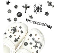 LIUYIDM Shoe Charm, Clog Decoration PVC Shoes Decorations Mine Craft Shoe Buckles, Cartoon Anime Game Charms Shoe Accessories for Boys Girls Men Women Party Birthday, Spinne, Polyvinyl Chloride, none