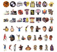 LIUYIDM Shoe Charm, Clog Decoration PVC Shoes Decorations Mine Craft Shoe Buckles, Cartoon Anime Game Charms Shoe Accessories for Boys Girls Men Women Party Birthday, Basketball, Polyvinyl Chloride
