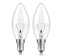 Liuyife 2 Pack C35 Dimmable SES Candle Light Bulbs, Vintage Warm White 2700K, 580LM, E14 Small Edison Screw Decorative Bulb, AC 220-240V, Suitable for Chandeliers, Table Lamps, Wall Lamps