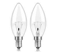 Liuyife 2 Pack C35 Dimmable SES Candle Light Bulbs, Vintage Warm White 2700K, AC 220-240V, E14 Small Edison Screw Decorative Bulb, Suitable for Chandeliers, Table Lamps, Wall Lamps