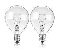 Liuyife 2 Pack E12 Wax Warmer Bulbs Dimmable, Warm White 2700K, Globe G45 45mm Scentsy Light Bulb 230V, E12 Base Wax Burner Bulbs for Burner, Full Size Warmer, String Light