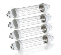 Liuyife 300W R7S Food Heat Lamp Bulbs Warm White 2400K, Gantry Heating Light Bulb for Buffets, Catered Event, Canteen, 240V 118mm Food Safe Jacketed Halogen Lamps Kit 4 Pack