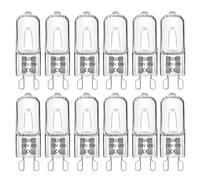 Liuyife G9 33W Halogen Light Bulbs Dimmable, 2700K Warm White, 460LM, G9 Capsule Bulb for Oven, Ceiling Light, Lava Lamp, Table Lamp, 12 Pack