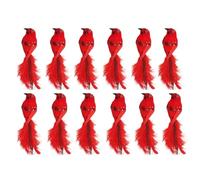 Liuyoyo 12 PCS Artificial Red Cardinal Birds, Mini Clip on Tree Ornaments Bird Decorations, Mini Red Feathered Birds, Fake Birds Decor Bird Craft Ornament, Artificial Foam Bird