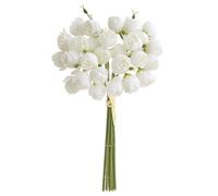 Liuyoyo 2 PCS Artificial Peonies Flowers, Silk Flowers with Stems, Faux Flowers Crafts Floral Arrangement, White Flowers Silk Peonies Bouquets for Wedding Floral Arrangement (A)
