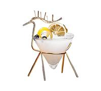 Liuyoyo 2PC Wine Glasses Set with Deer Shaped Stand, Cocktail Glass Cup Set 160 ML Clear Wine Glasses Martini Goblet Glasses for Bar Club Party Decor