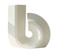 Liuyoyo Ceramic Abstract Vase, Nordic Minimalist Vase for Flowers, Modern Home Decor Ceramic Vase, Ceramic Minimalist Vase Pampas Grass Vase for Wedding(Beige-A)