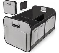 liuyuxxx Car Boot Organiser for Ford Mustang Mach-E, Foldable Collapsible Trunk Tidy, Waterproof Multi-Compartment Storage Box, for Cars SUVs Trucks