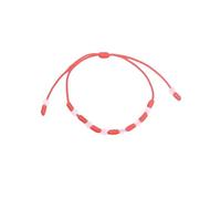 LIUYUYOUGO 7 Knot Lucky Bracelets Adjustable String Crystal Beads Bracelets Handmade Braided Amulet Cuff Wristband For Women Men Friendship Couple Protection Jewelry Pink