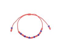 LIUYUYOUGO 7 Knot Lucky Bracelets Adjustable String Crystal Beads Bracelets Handmade Braided Amulet Cuff Wristband For Women Men Friendship Couple Protection Jewelry Navy Blue
