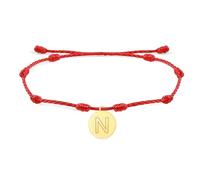 LIUYUYOUGO 7 Knot Lucky Red String Bracelets Adjustable Initial A-Z Charm Bracelets Red Knot Cord Handmade Braided Bangle Protection Good Amulet Jewelry Unisex Gift Letter N