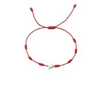 LIUYUYOUGO 7 Knot Lucky Red String Bracelets Gold/Silver Star Charm Protection Good Lucky Red Knot Cord Braided Bracelets For Family And Friends Adjustable Wristband Jewelry Silver