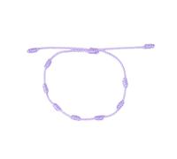 LIUYUYOUGO 7 Knot Red String Bracelet Handmade Adjustable Red Cord Talisman Protection Good Luck Braided Bracelets For Womens Girls Boys Friends Mother'S Day Gift Multicolor Lilac