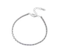 LIUYUYOUGO 925 Sterling Silver Ball Bead Bracelet Handmade Braided Rope Beaded Bangle Adjustable Stackable Weave Cuff Wristbands Friendship Jewelry Gift For Women Girl Gray