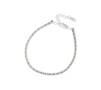 LIUYUYOUGO 925 Sterling Silver Ball Bead Bracelet Handmade Braided Rope Beaded Bangle Adjustable Stackable Weave Cuff Wristbands Friendship Jewelry Gift For Women Girl Sage Green