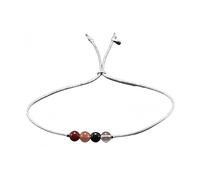 LIUYUYOUGO 925 Sterling Silver Crystal Bracelet For Women Real Stones Beaded Bracelets With Slider Buckle Handmade Beads Charm Natural Gemstone Bangle Personalized Jewelry Multi Gemstone