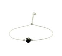 LIUYUYOUGO 925 Sterling Silver Crystal Bracelet For Women Real Stones Beaded Bracelets With Slider Buckle Handmade Beads Charm Natural Gemstone Bangle Personalized Jewelry Gold Obsidian