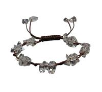 LIUYUYOUGO Chakra Crystal Bracelet For Women 10 Mm Natural Stone Irregular Gravel Chip Beads Gemstone Bangle Adjustable Handmade Braided Lucky Amulet Jewelry Gifts White Crystal