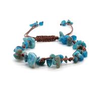 LIUYUYOUGO Chakra Crystal Bracelet For Women 10 Mm Natural Stone Irregular Gravel Chip Beads Gemstone Bangle Adjustable Handmade Braided Lucky Amulet Jewelry Gifts Apatite