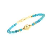 LIUYUYOUGO Crystal Beaded Bracelets For Women 4Mm Faceted Bead Chakra Gemstone Bracelet Bohemia Handmade Natural Stone Jewelry Gifts With 18K Gold Plated Adjustable Chain Apatite C