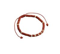 LIUYUYOUGO Crystal Bracelet For Women Colorful Boho Gemstone Beaded Bracelets Natural Stone Barrel Beads Handmade Braided Wristband Beach Jewellery Mum Christmas Birthday Gifts Brown Sand Gold