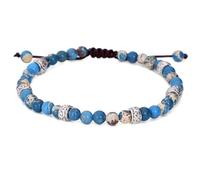 LIUYUYOUGO Natural Stone Bracelet For Women Bohemia Colorful Emperor Stone Crystal Bracelets Handmade Braided Bangle Yoga Chakras Ethnic Gemstones Beads Jewelry Gift Blue