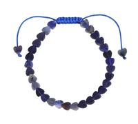 LIUYUYOUGO Natural Stone Bracelet For Women Love Heart Beaded Crystal Bracelets Handmade Braided Rope Bangle Yoga Chakras Energy Gemstones Beads Jewelry Men Gift Sodalite