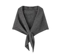 LIUYUYOUGO Triangle Shawl For Women Winter Warm Scarf Fashion Hollow Knitted Cape Winter Soft Warm Shawls And Wraps Ladies Scarf Shoulder Protective Neck For Girls Gift Grey