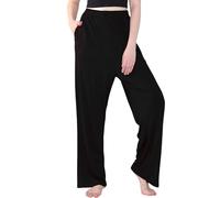 LIUYUYOUGO Womens Plus Size Pyjamas Bottoms Casual Loose Modal Cotton Sleep Pant Soft Comfy Stretch Wide Leg Pjs Trousers Baggy Yoga Sweatpants Lounge Home Wear Nightwear Black 3Xl