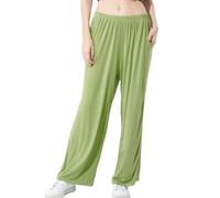 LIUYUYOUGO Womens Plus Size Pyjamas Bottoms Casual Loose Modal Cotton Sleep Pant Soft Comfy Stretch Wide Leg Pjs Trousers Baggy Yoga Sweatpants Lounge Home Wear Nightwear Light Green 4Xl