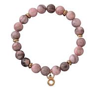 LIUYUYOUGO Zodiac Bracelets For Women Men 12 Constellations Charm Pink Zebra Natural Stone Crystal Bracelets Elastic Beads Bangle Horoscope Inspirational Jewelry Gifts Taurus