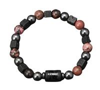 LIUYUYOUGO Zodiac Bracelets For Women Men Pink Zebra Lava Natural Stone Beads Crystal Bracelet 12 Constellations Star Sign Horoscope Couples Bangle Friendship Jewelry Gifts Leo