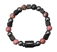 LIUYUYOUGO Zodiac Bracelets For Women Men Pink Zebra Lava Natural Stone Beads Crystal Bracelet 12 Constellations Star Sign Horoscope Couples Bangle Friendship Jewelry Gifts Cancer