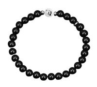 LIUYUYOUGO Zodiac Gemstone Bracelet For Women 6Mm Natural Stone Black Obsidian Beaded Bracelets 12 Constellations Charm Star Sign Horoscope Bangle Friendship Jewelry Gifts Virgo