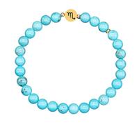 LIUYUYOUGO Zodiac Gemstone Bracelet For Women 6Mm Natural Stone Turquoise Beaded Bracelets 12 Constellations Charm Star Sign Horoscope Bangle Chakra Crystal Jewelry Gifts Scorpio