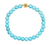 LIUYUYOUGO Zodiac Gemstone Bracelet For Women 6Mm Natural Stone Turquoise Beaded Bracelets 12 Constellations Charm Star Sign Horoscope Bangle Chakra Crystal Jewelry Gifts Pisces