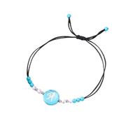 LIUYUYOUGO Zodiac Sign Crystal Bracelet For Women Boho Turquoise Natural Stone Gemstone Beaded Bracelets Ethnic 12 Constellations Charm Braided Bangle Birthstone Jewelry Gift Libra