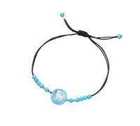 LIUYUYOUGO Zodiac Sign Crystal Bracelet For Women Boho Turquoise Natural Stone Gemstone Beaded Bracelets Ethnic 12 Constellations Charm Braided Bangle Birthstone Jewelry Gift Aries
