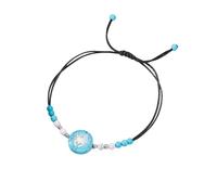 LIUYUYOUGO Zodiac Sign Crystal Bracelet For Women Boho Turquoise Natural Stone Gemstone Beaded Bracelets Ethnic 12 Constellations Charm Braided Bangle Birthstone Jewelry Gift Cancer