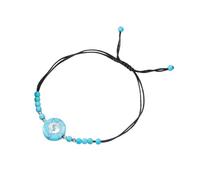 LIUYUYOUGO Zodiac Sign Crystal Bracelet For Women Boho Turquoise Natural Stone Gemstone Beaded Bracelets Ethnic 12 Constellations Charm Braided Bangle Birthstone Jewelry Gift Pisces