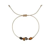 LIUYUYOUGO Zodiac Sign Crystal Bracelet For Women Irregular Natural Stone Beads Birthstone Bracelets 12 Constellations Gemstone Charm Handmade Braided Bangle Friendship Jewelry Leo