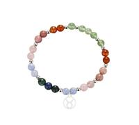 LIUYUYOUGO Zodiac Sign Crystal Bracelet For Women Men Natural Stone 7 Chakra Beaded Bracelets 12 Constellations Charm Horoscope Astrology Bangle Birthday Jewelry Gifts Taurus