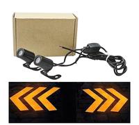 LIUZHIPENG 2 Pcs Motorcycle Turn Signals Projector Lights, LED Projector Turn Signal Lights with Arrow Projection, Universal Underbody Waterproof Shadow Lights for Motorcycles