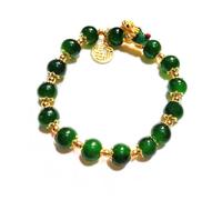LIUZHIPENG Feng Shui Bracelet Wealth Lucky Dragon Fu Letter Charm Beaded Bracelets Chinese Year of Dragon Gold Luck Friendship Bracelets Jewelry Gift