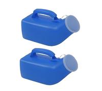 LIUZHIPENG Urinals for Men and Elderly, 2000ml Plastic Bedpan Bottle with Lid Spill Proof Urinary Bottle Male Urinal Pee Bottle, Travel Urine Collection Containers, 2 Pack