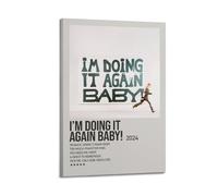 LIUZHIX I'm Doing It Again Baby! by Girl in Red Canvas Wall Art Decor Living Room Modern Family Bedroom 12x18inch(30x45cm) Frame-style