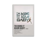 LIUZHIX I'm Doing It Again Baby! by Girl in Red Canvas Wall Art Decor Living Room Modern Family Bedroom 16x24inch(40x60cm) Unframe-style