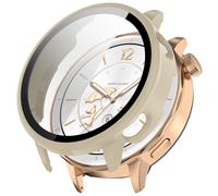 LIUZIHAN Case Compatible with Oppo Watch X2 Mini, [2 pieces] Hard PC + Screen Protector, Anti-Scratch, Cover Compatible with Oppo Watch X2 Mini.(Ivory White)