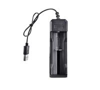 LIUZIKUN 1 Slot Battery Charger USB 3.7V Smart Charging For Rechargeable Li-ion Batteries 18650 26650 14500 16340 USB 3.7V 1-slot Charger With LED